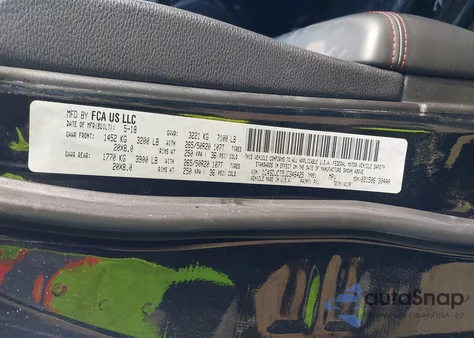 2018 Dodge Durango R/T Awd z USA, uszkodzony, nr VIN 1C4SDJCT5JC346425